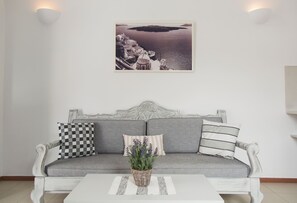 Apartment, 1 Bedroom, City View | Living area | Flat-screen TV