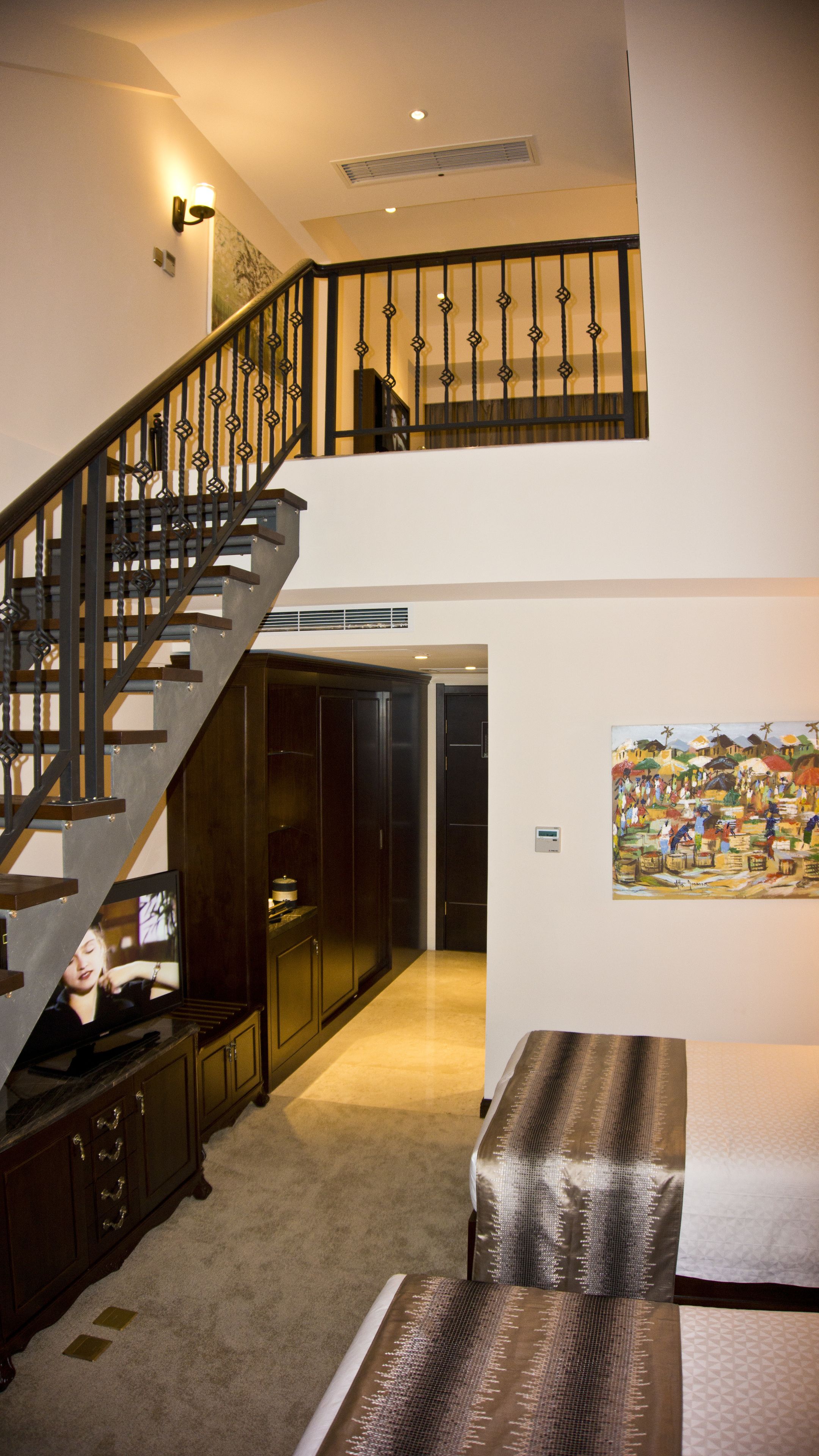 family duplex | premium bedding, minibar, in-room safe, desk