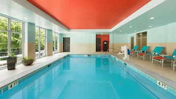 Indoor pool, open 6:00 AM to 10:00 PM, sun loungers