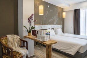 Double Room | Premium bedding, down duvets, desk, free cots/infant beds - Kastalia Boutique Hotel (Delphi)