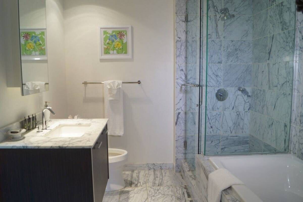 Appart'hôtel Affaires, 1 chambre | Douche de la salle de bain