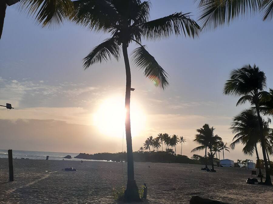 Perto da praia, areia branca