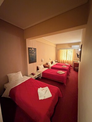 Family Room (4 adults) | Premium bedding, desk, blackout drapes, soundproofing - Cavo D'Oro Hotel (Piraeus)