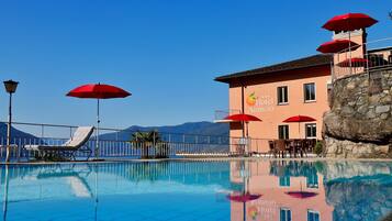 Piscina stagionale all'aperto, lettini