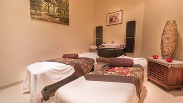 Sauna, steam room, body treatments, hot stone massages