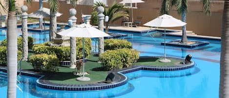 Villa, 3 chambres, vue piscine | Vue de la chambre