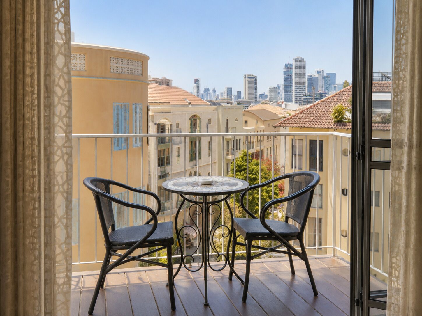 Superior-Doppel- oder -Zweibettzimmer, Balkon, Stadtblick | Balkon