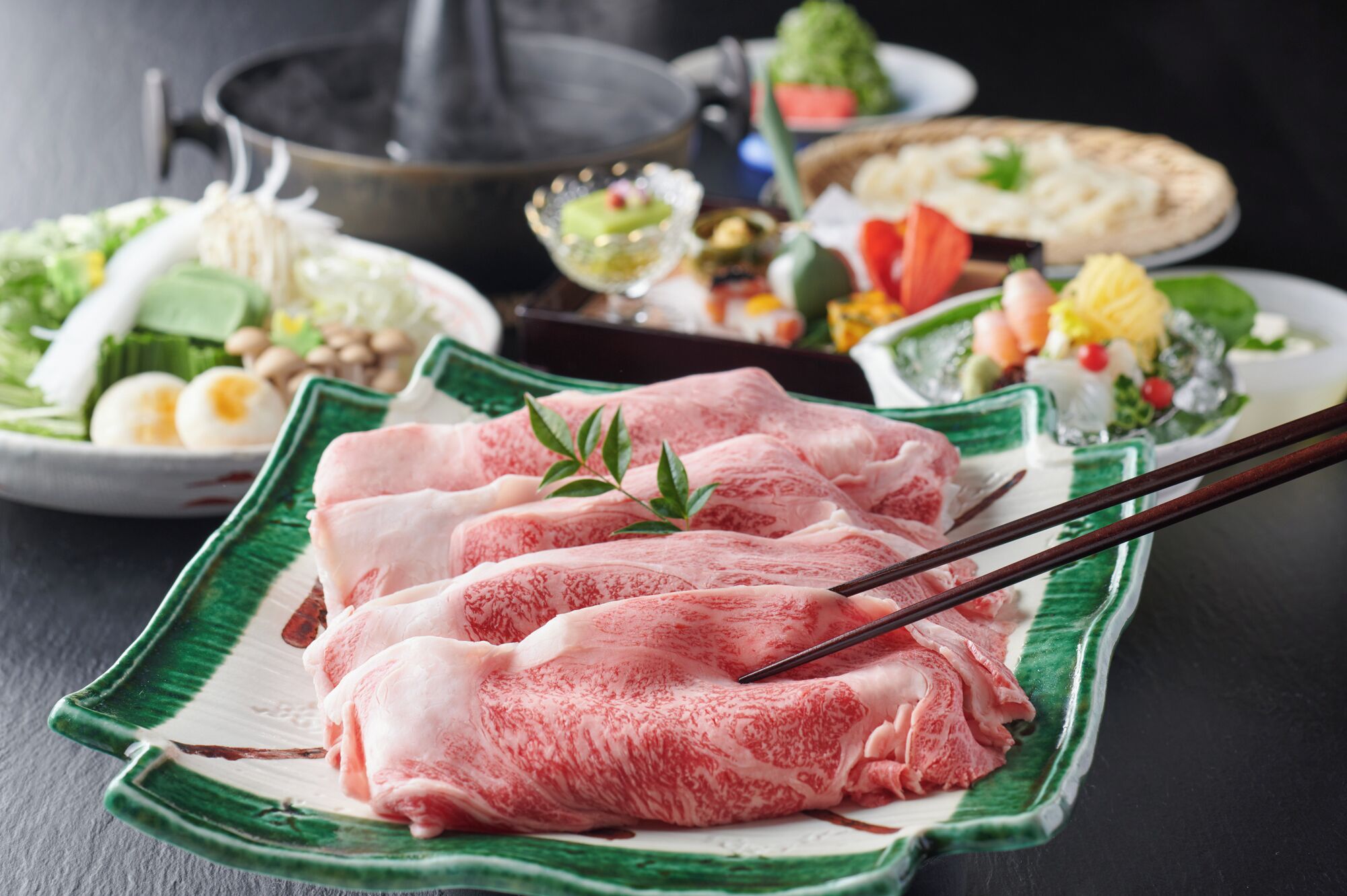 Japanese Style Room with Outdoor Bath,Ohmi Beef Shabu-Shabu | Ryokan dining