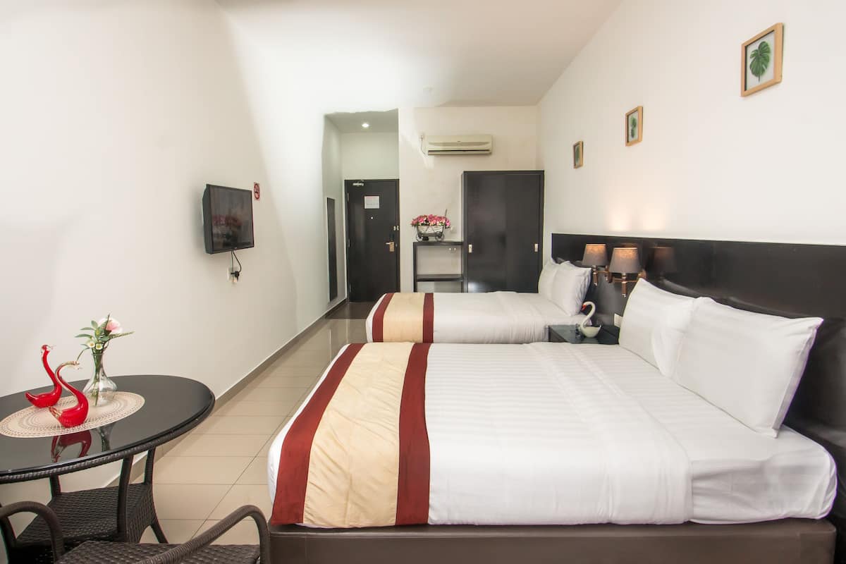 Blackout drapes, free WiFi, bed sheets