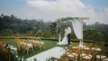 Outdoor wedding area