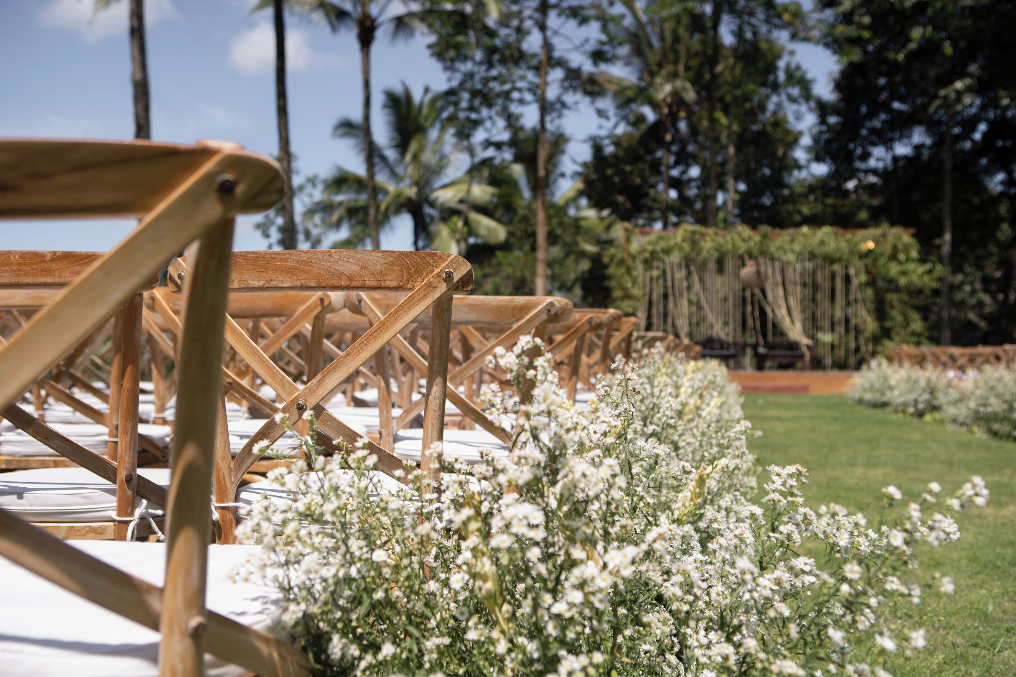 Outdoor wedding area
