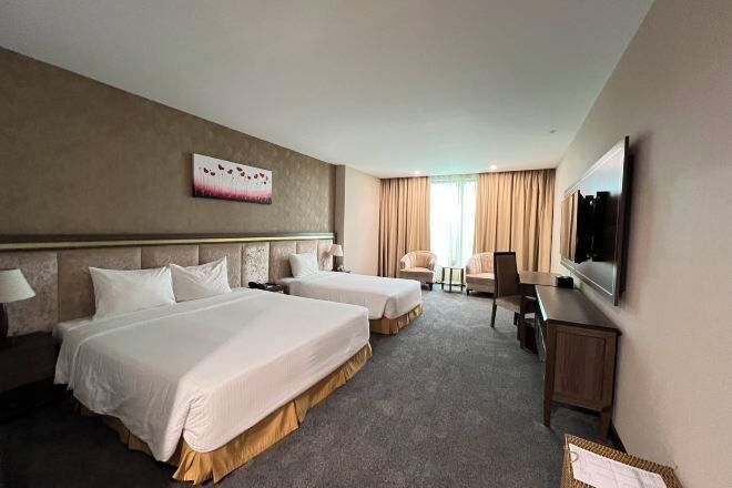 Minibar, in-room safe, desk, blackout curtains