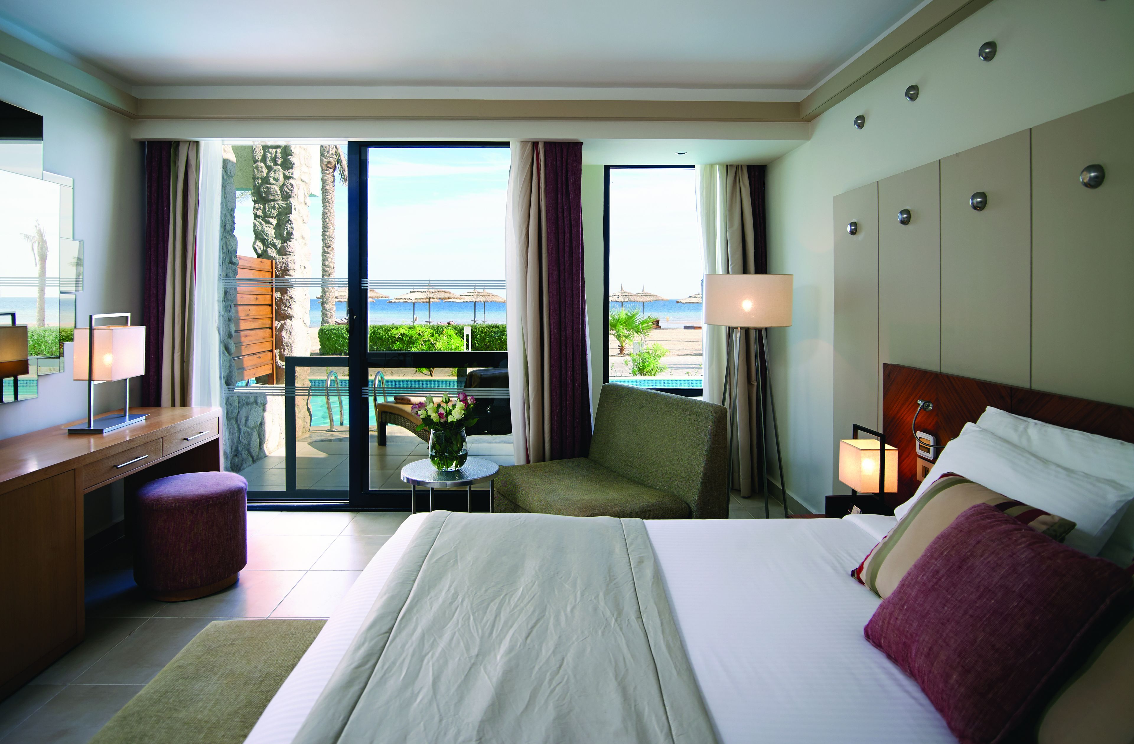 Draps en coton égyptien, literie de qualité supérieure, minibar