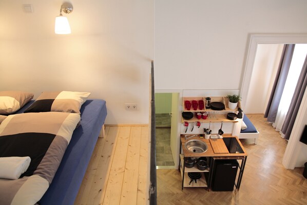 1 bedroom, blackout curtains, iron/ironing board, free cots/infant beds