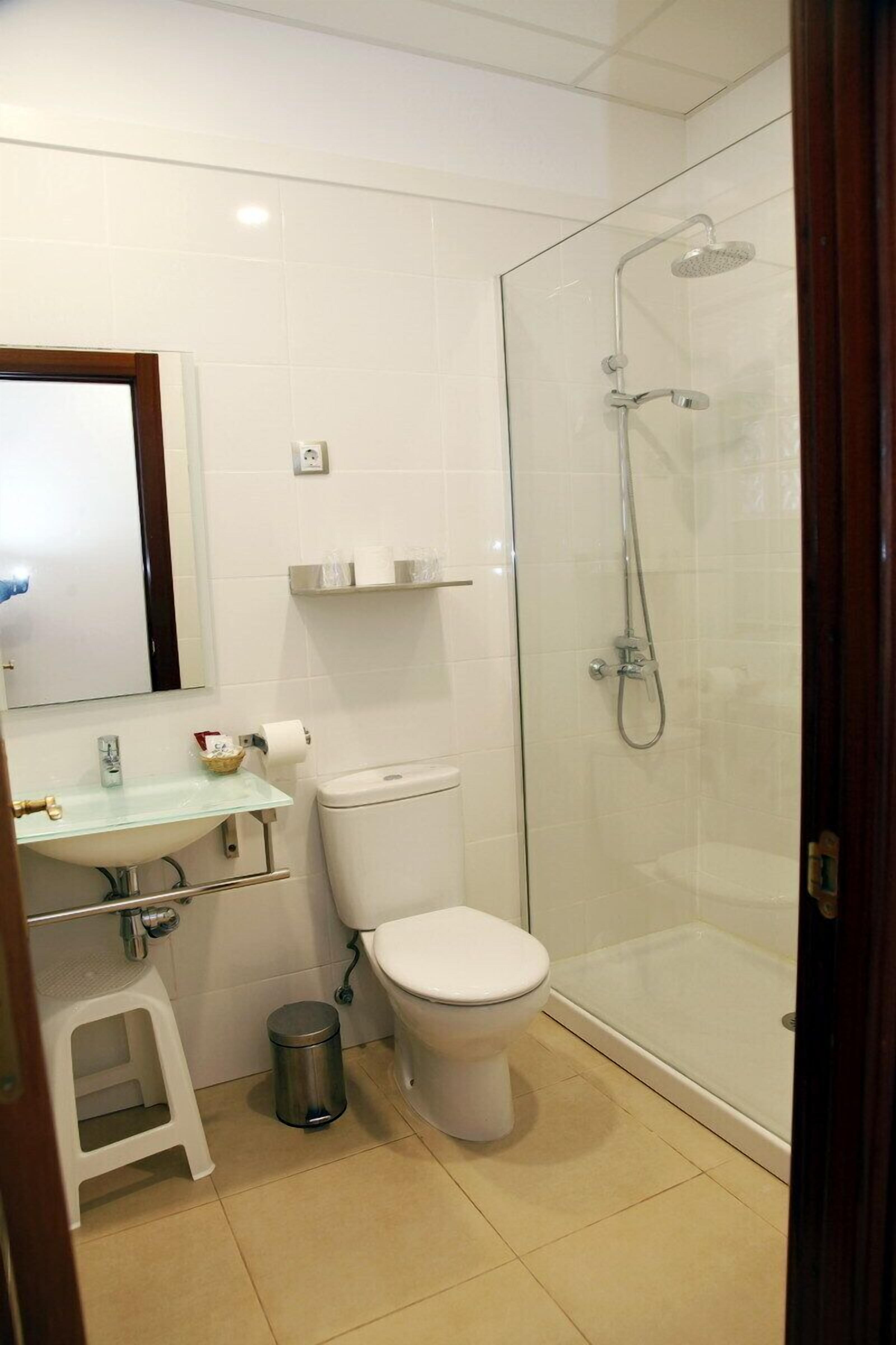 double room | bathroom | shower, rainfall showerhead, designer toiletries, towels