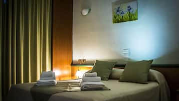 Select Comfort beds, minibar, in-room safe, desk
