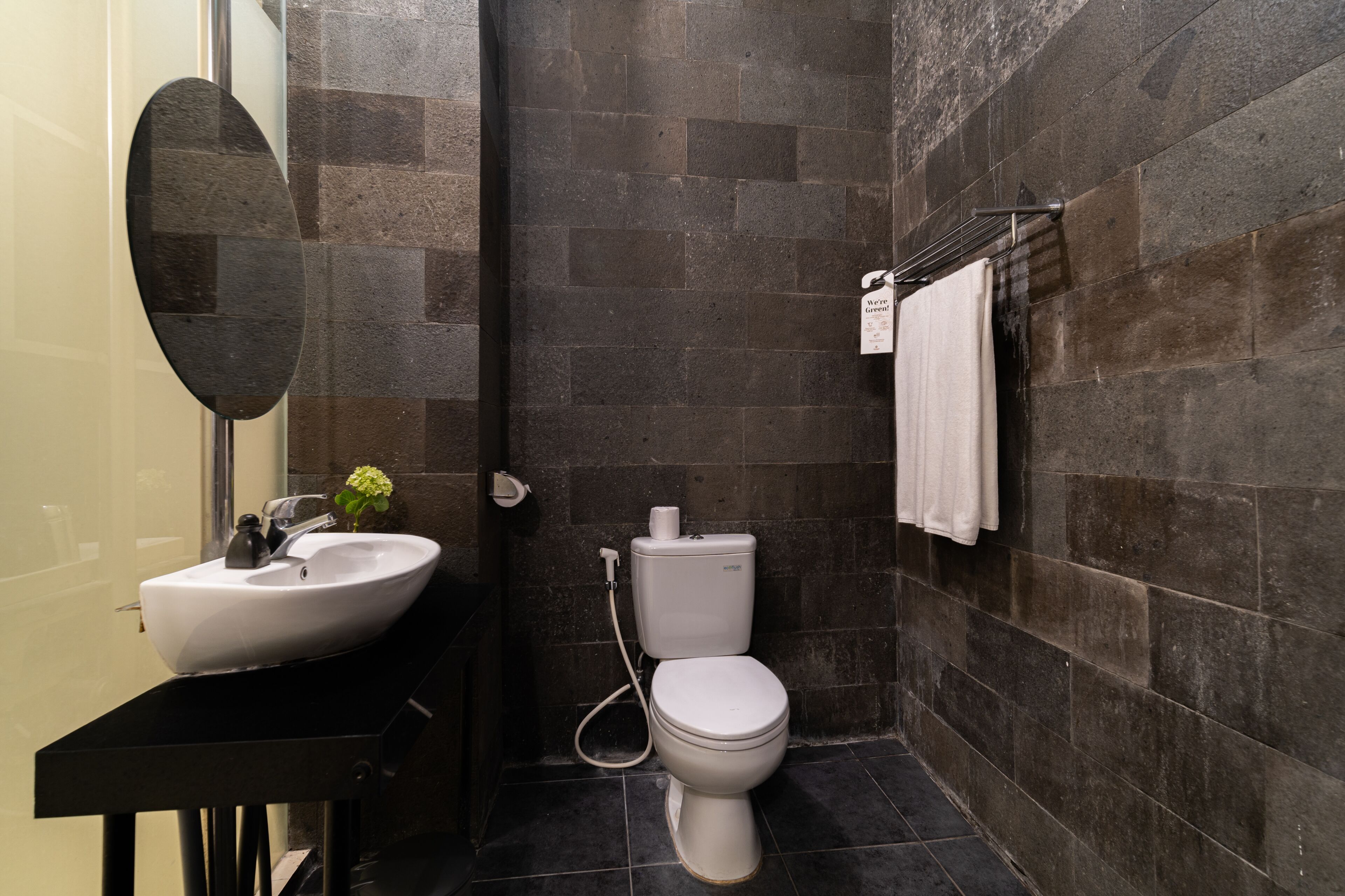 suite double room | bathroom | free toiletries, hair dryer, bathrobes, slippers