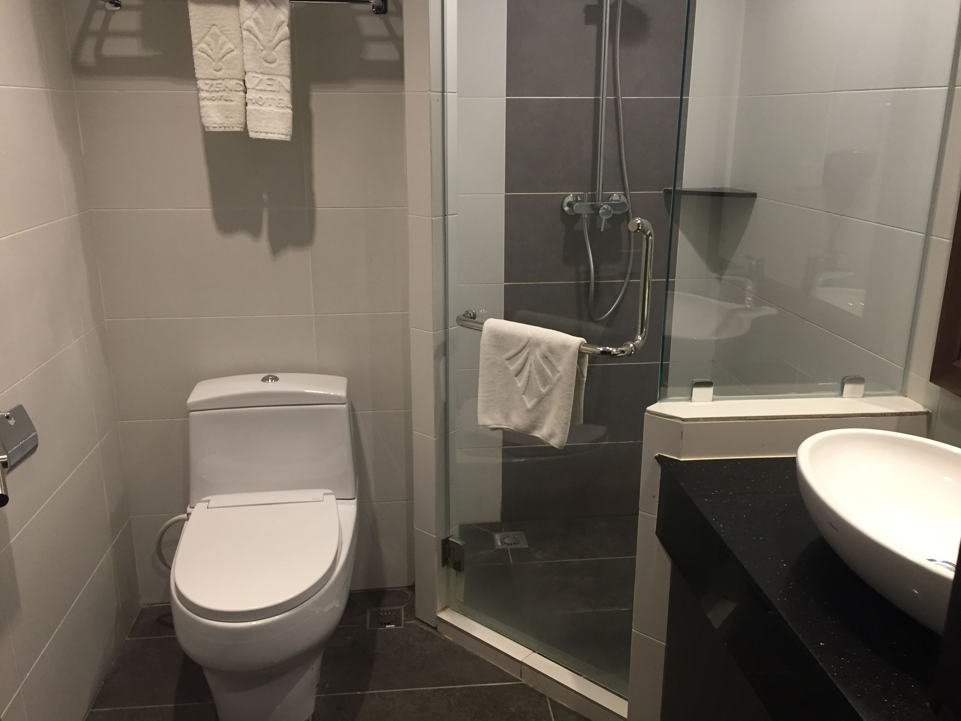shower, free toiletries, hair dryer, bidet