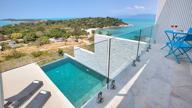 Comfort Villa, 4 Bedrooms, Private Pool, Sea View | Outdoor pool - Villa Blue Bay 4 Bedroom Pool Villa (Koh Samui)