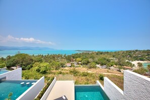 Villa Confort, 4 habitaciones, piscina privada, vistas al mar | Vistas desde la habitación