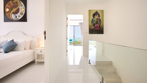 Comfort Villa, 4 Bedrooms, Private Pool, Sea View | Living area - Villa Blue Bay 4 Bedroom Pool Villa (Koh Samui)