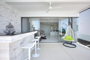 Comfort Villa, 4 Bedrooms, Private Pool, Sea View | Terrace/patio - Villa Blue Bay 4 Bedroom Pool Villa (Koh Samui)