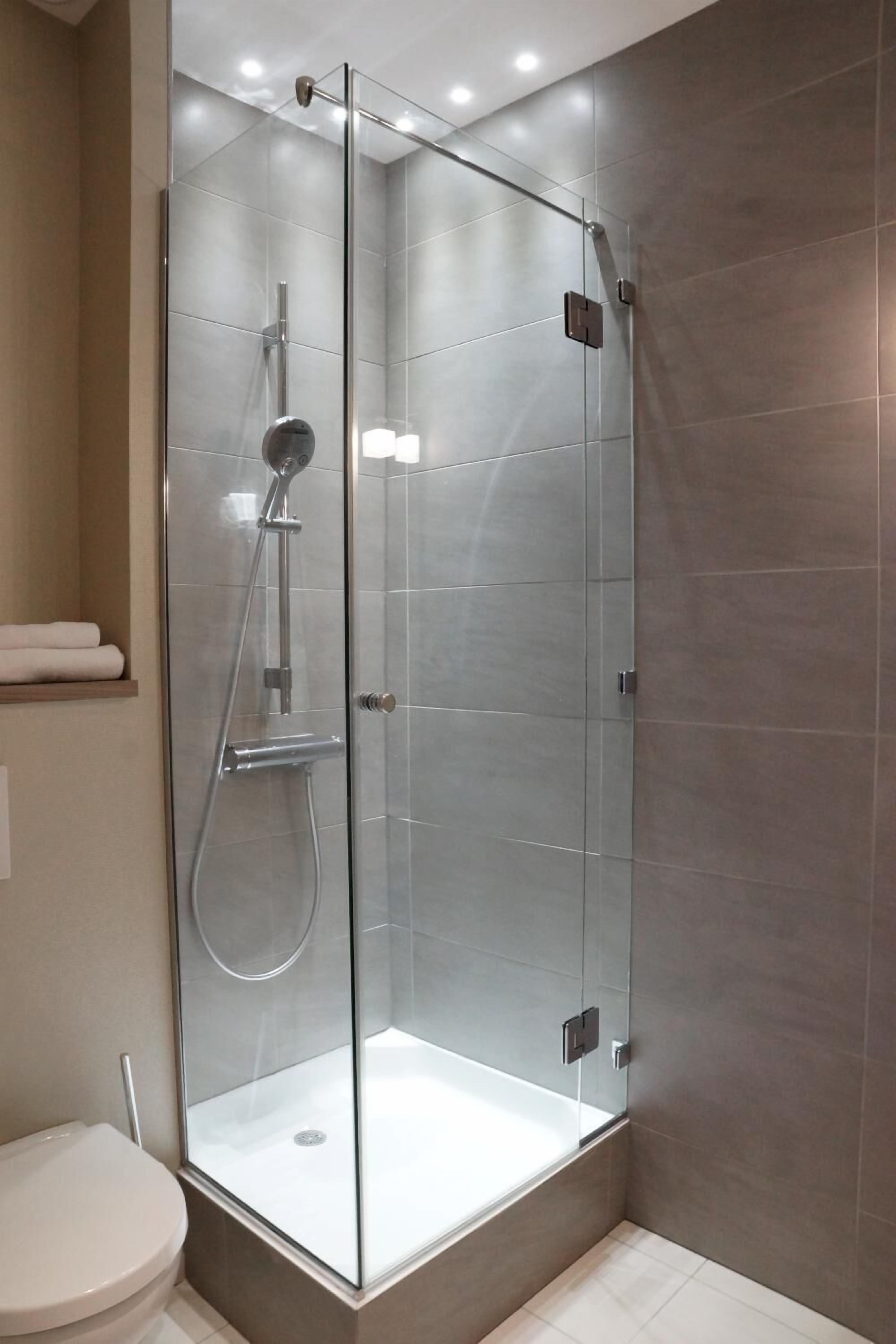 free toiletries, hair dryer, towels