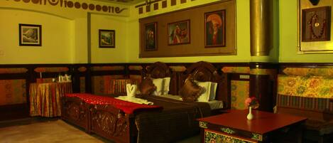 Family Suite, 2 Double Beds, Smoking, Valley View | Premium bedding, memory foam beds, individually decorated