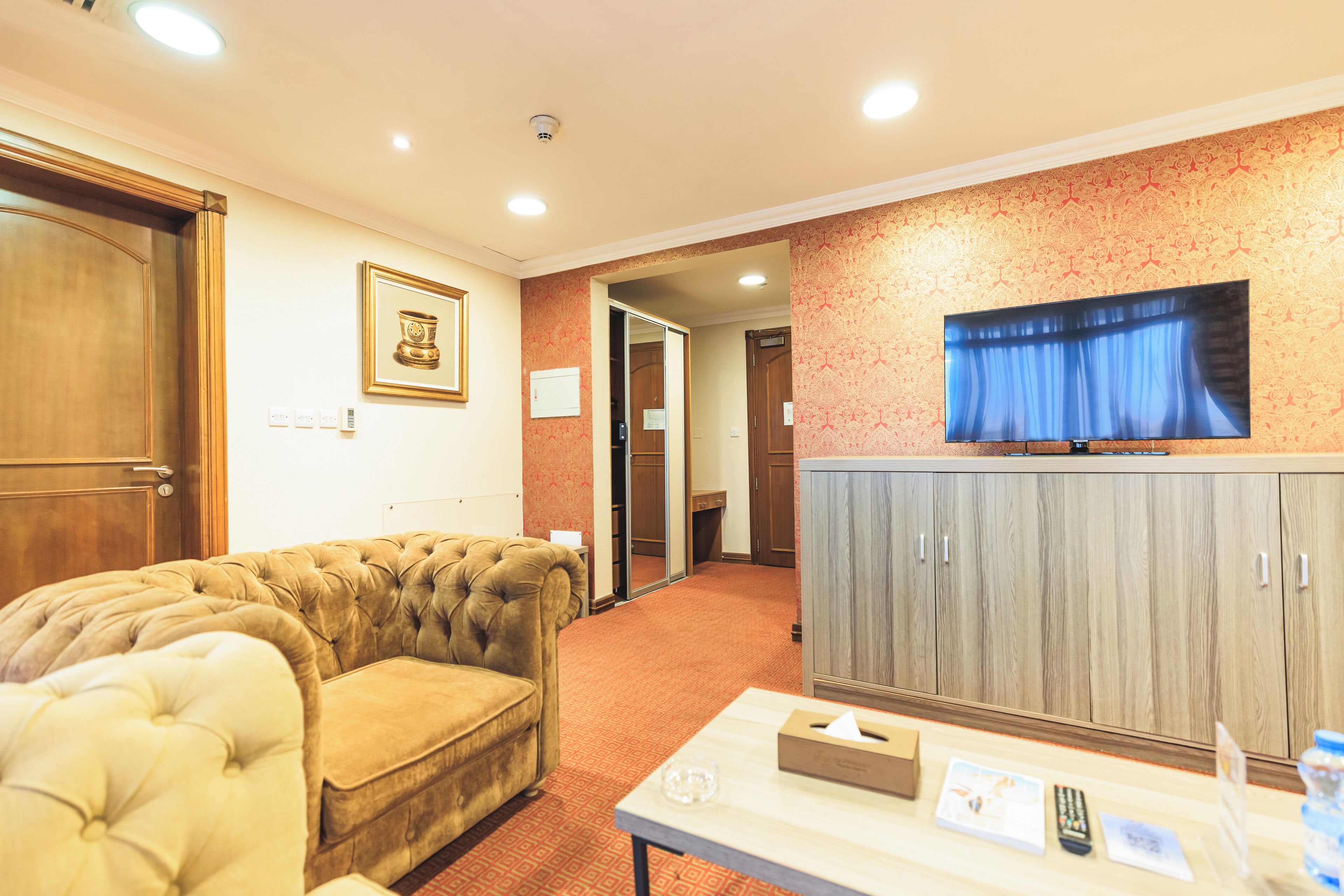 diplomatic suite | living area | 42-inch led tv with satellite channels, tv