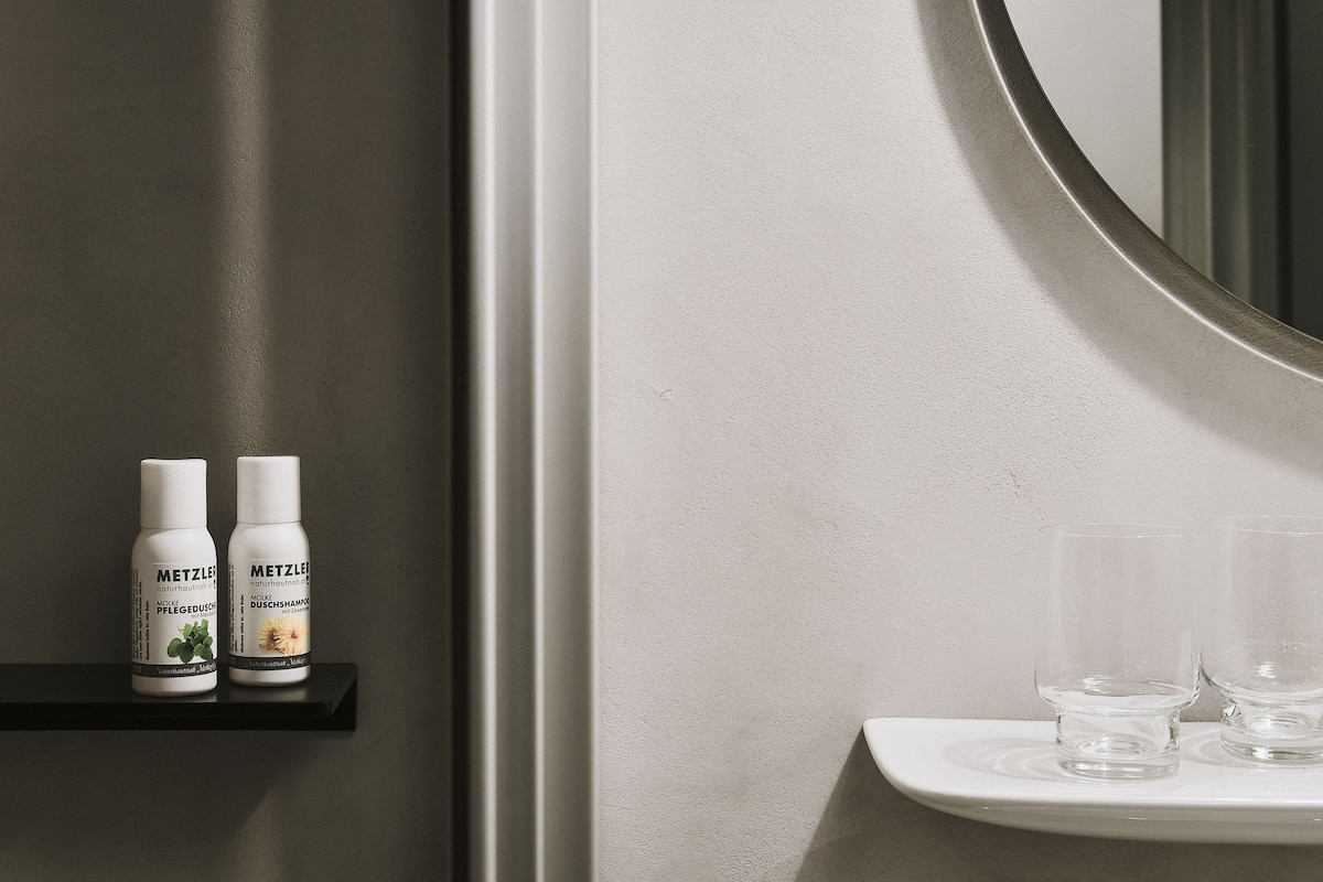 free toiletries, hair dryer, bathrobes, towels