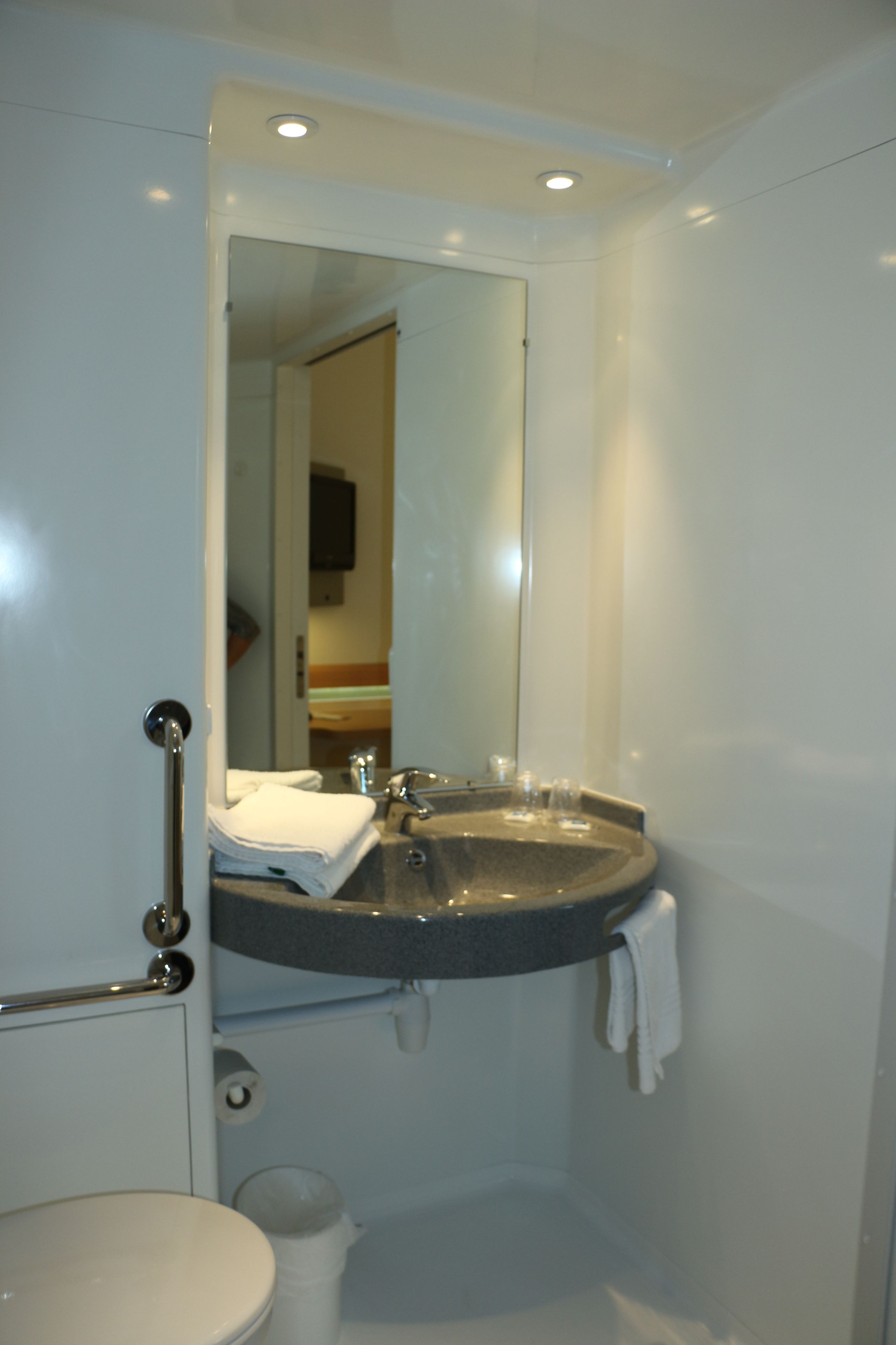 shower, eco-friendly toiletries, hair dryer, towels