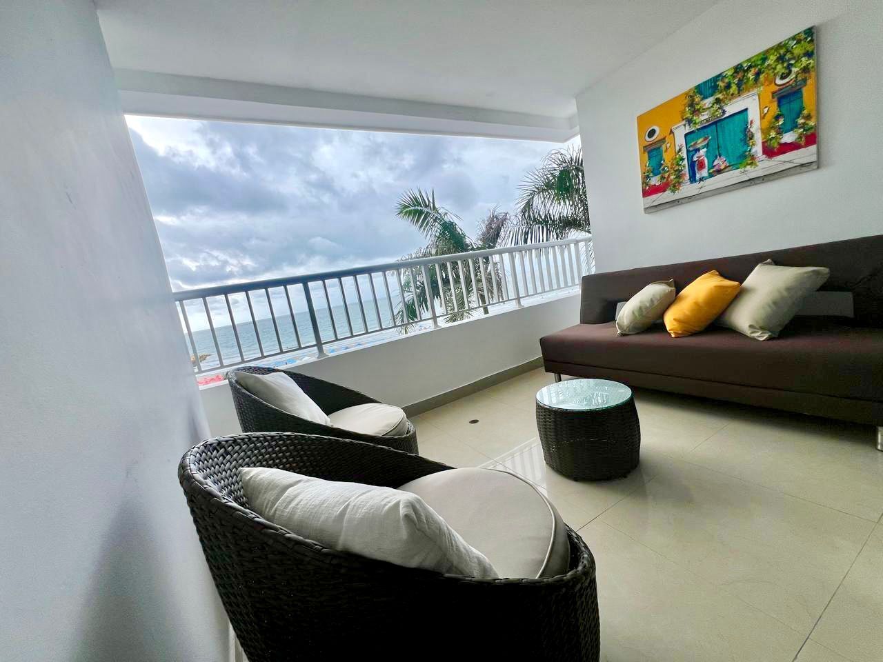 Standard Apartment, 2 Bedrooms, Balcony, Beach View | Terrace/patio