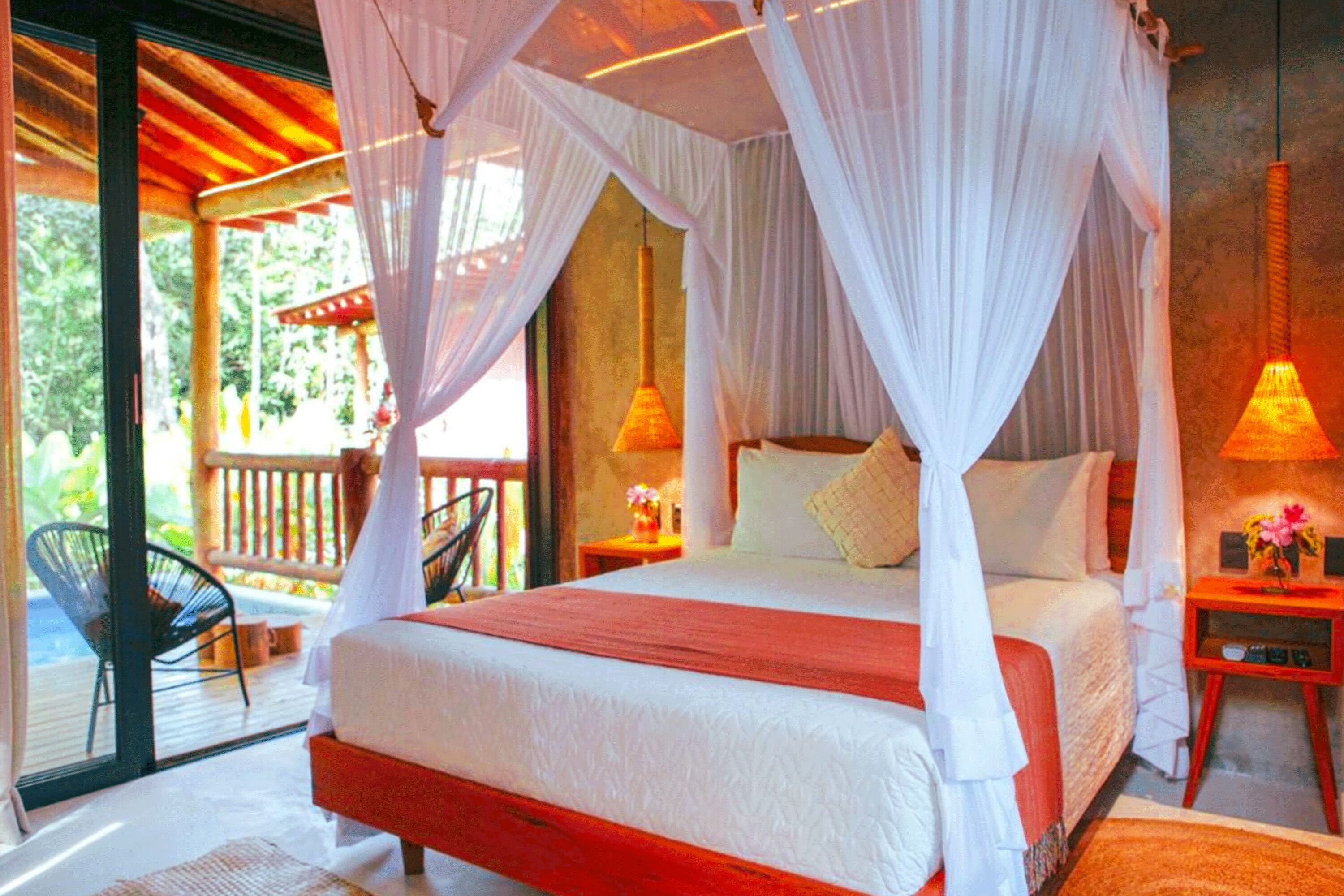 Cabaña Confort | Minibar, cortinas opacas, ropa de cama