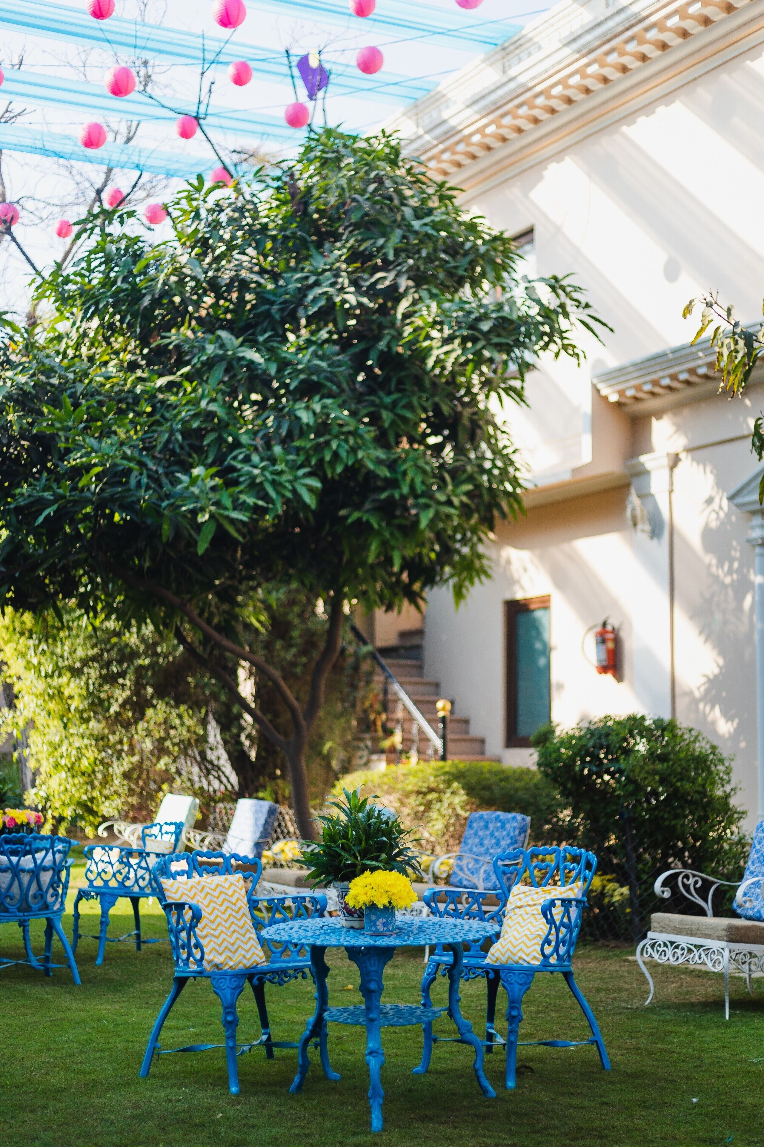 outdoor banquet area