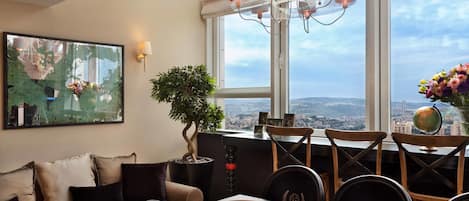 Télévision LCD de 35 pouces avec chaînes par câble, télévision