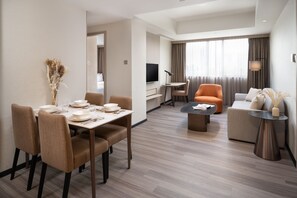 Superior Apartment, 2 Bedrooms, Kitchen (1 King Bed & 2 Single Bed) | Living area | 32-inch LCD TV with cable channels, TV