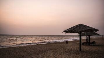 On the beach, snorkelling, kayaking, motor boating