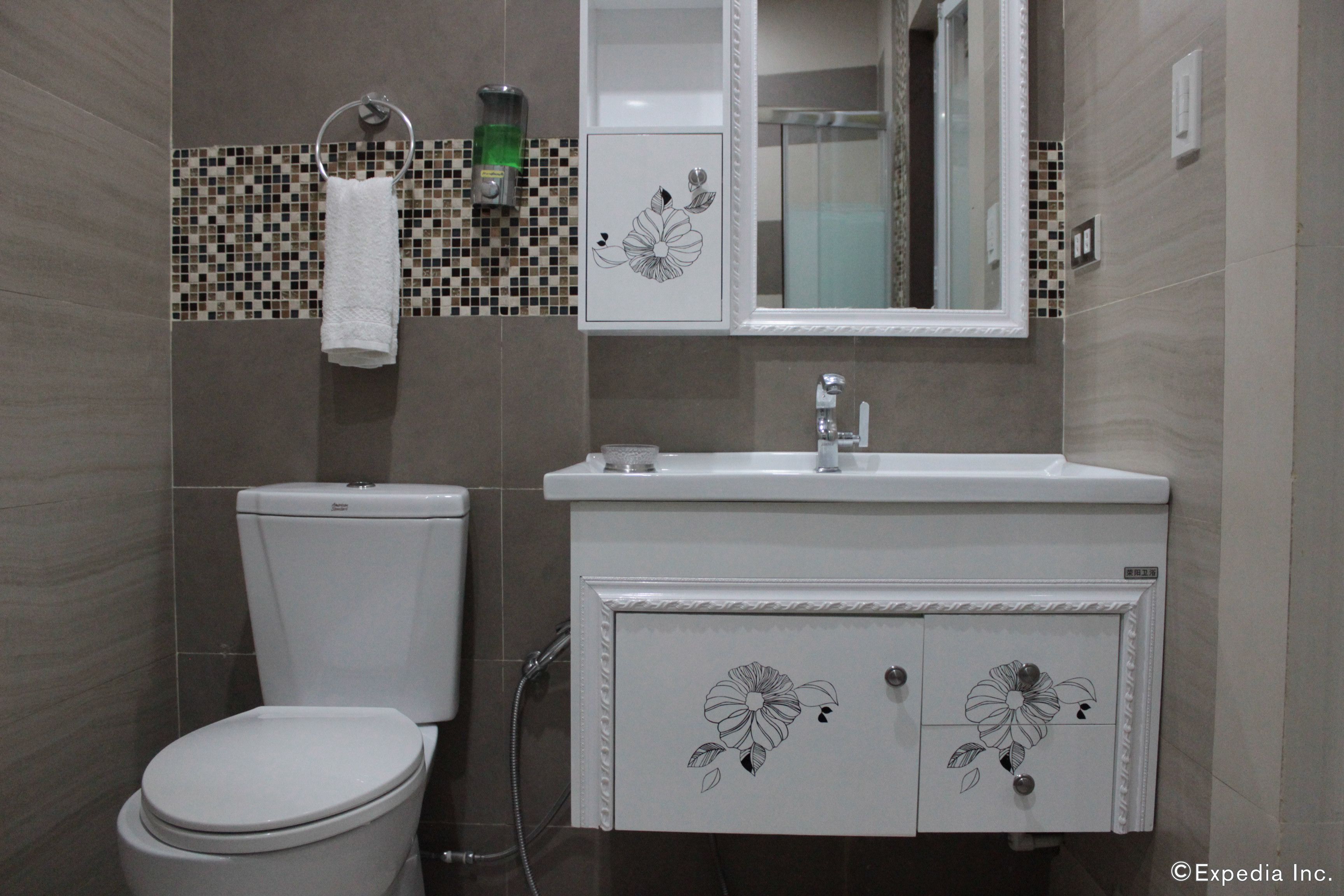 shower, free toiletries, hair dryer, bidet