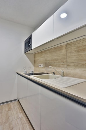 Deluxe Studio (25) | 1 bedroom, desk, soundproofing, iron/ironing board - VIP Apartments (Bratislava)