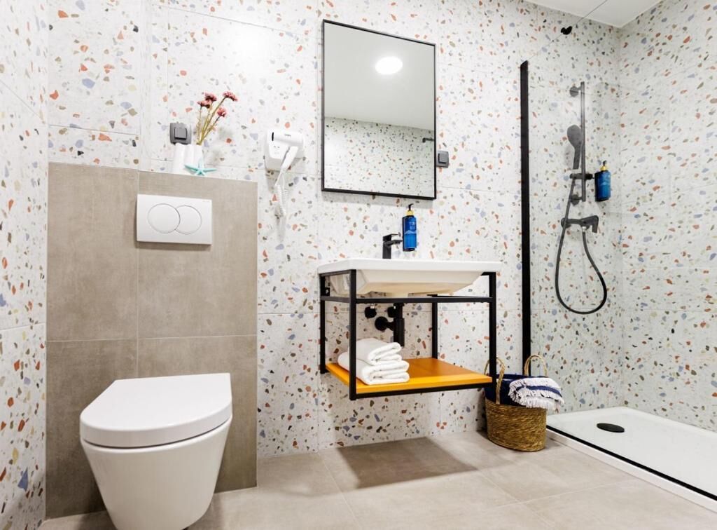Shower, hair dryer