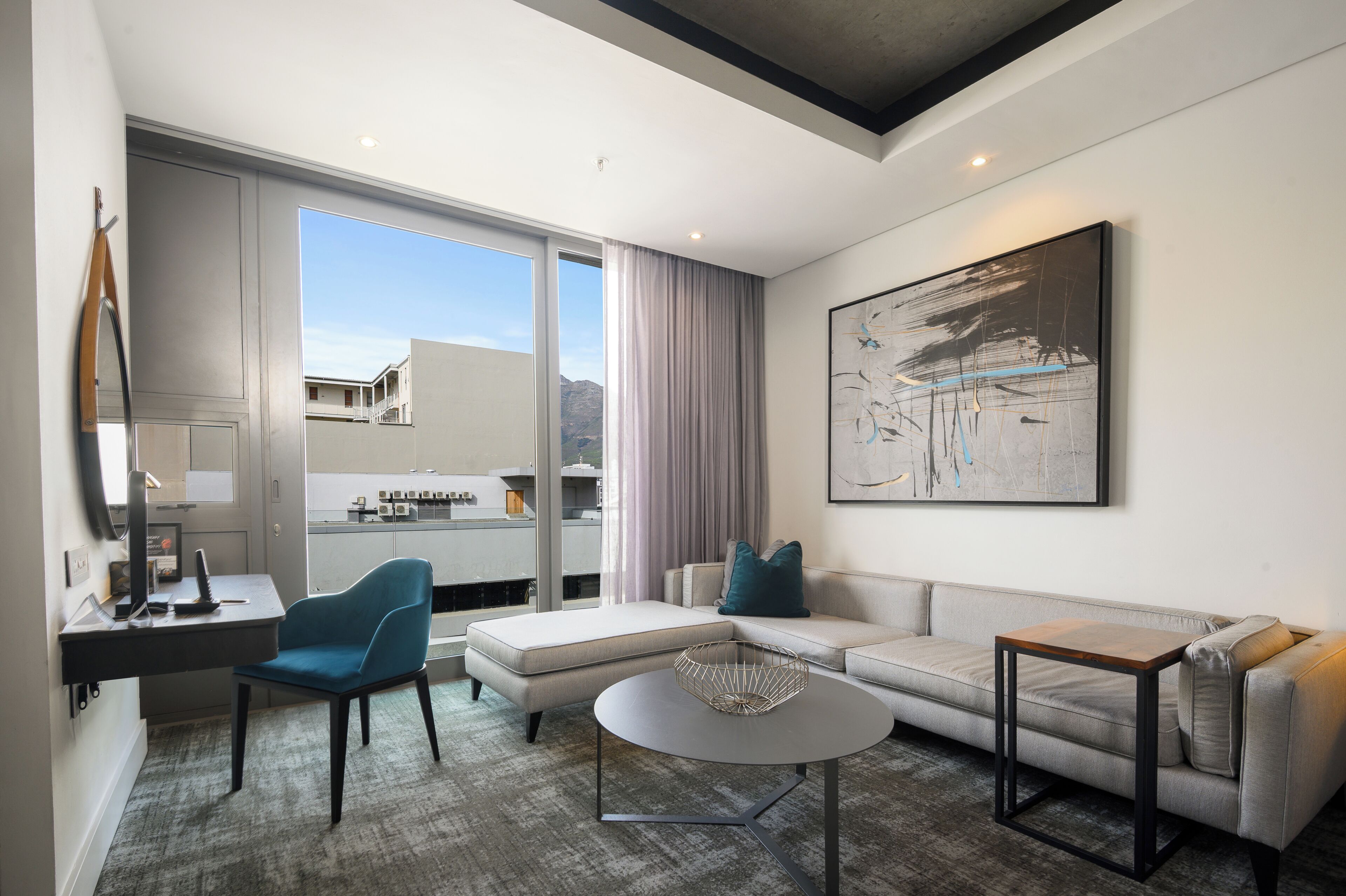 luxury suite, 1 king bed, ensuite | living area | 55-inch led tv with satellite channels, tv, netflix