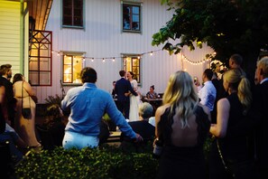 Outdoor wedding area