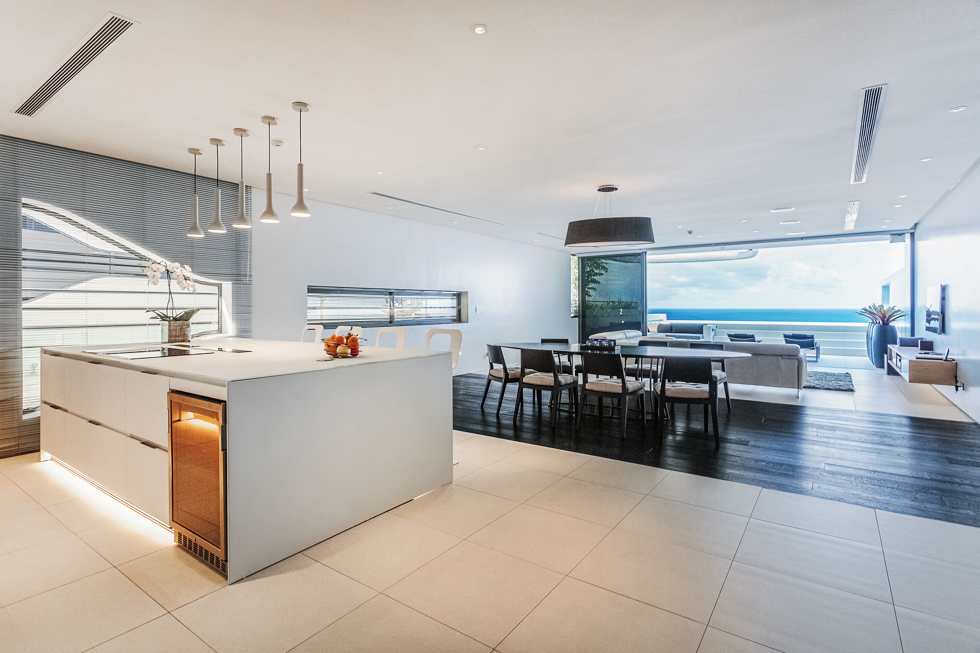 three bedroom sky pool villa | private kitchen | full-sized fridge, microwave, oven, stovetop