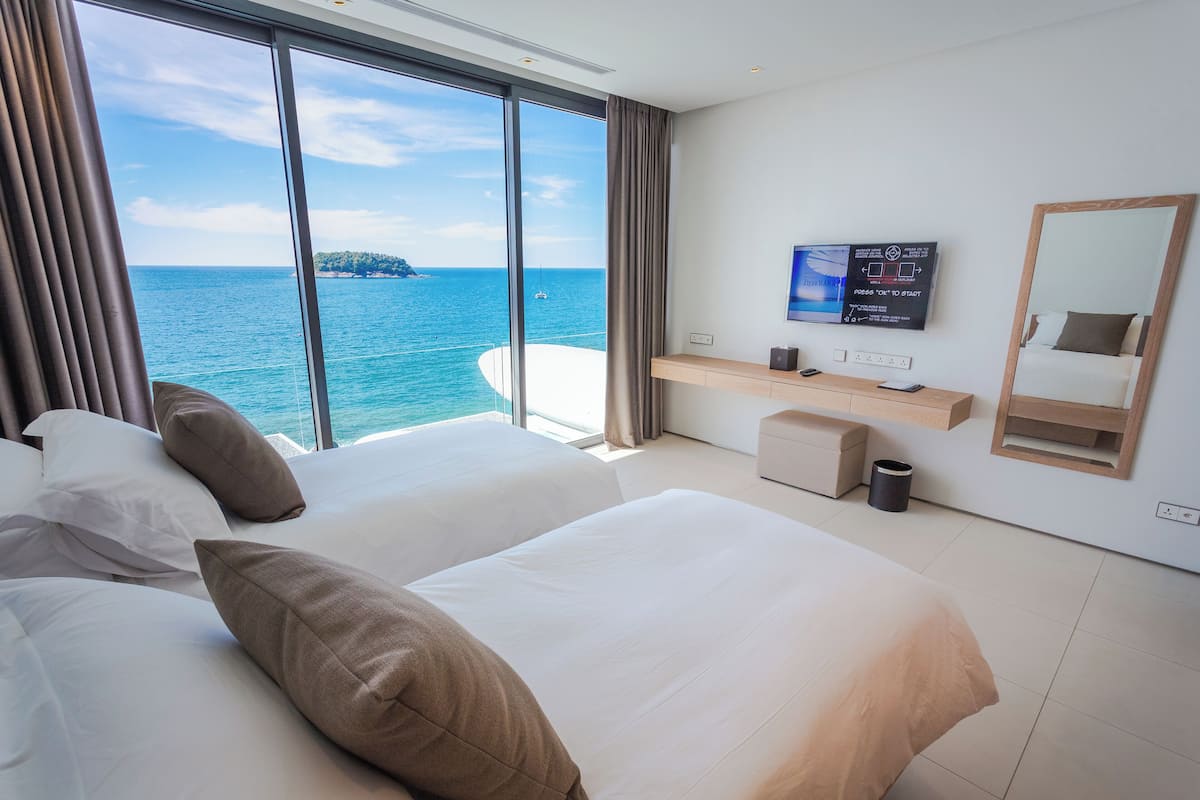 four bedroom sky pool villa | premium bedding, down duvets, pillow-top beds, free minibar items