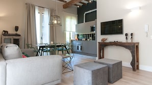 Apartamento exclusivo, 3 quartos, terraço | Área de estar