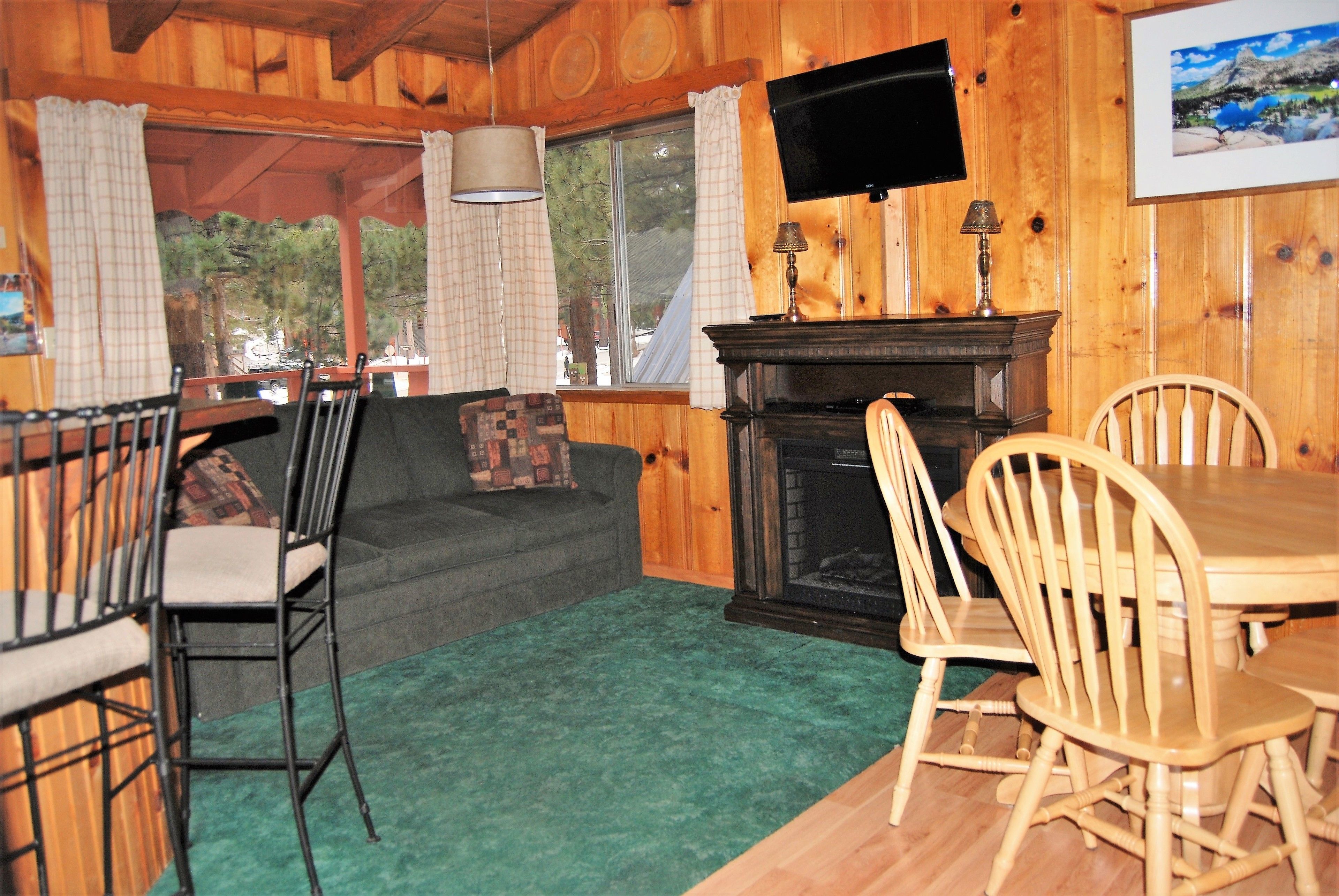 Cabin 8 - 2 bedroom | Living area | 32-inch flat-screen TV with cable channels, TV
