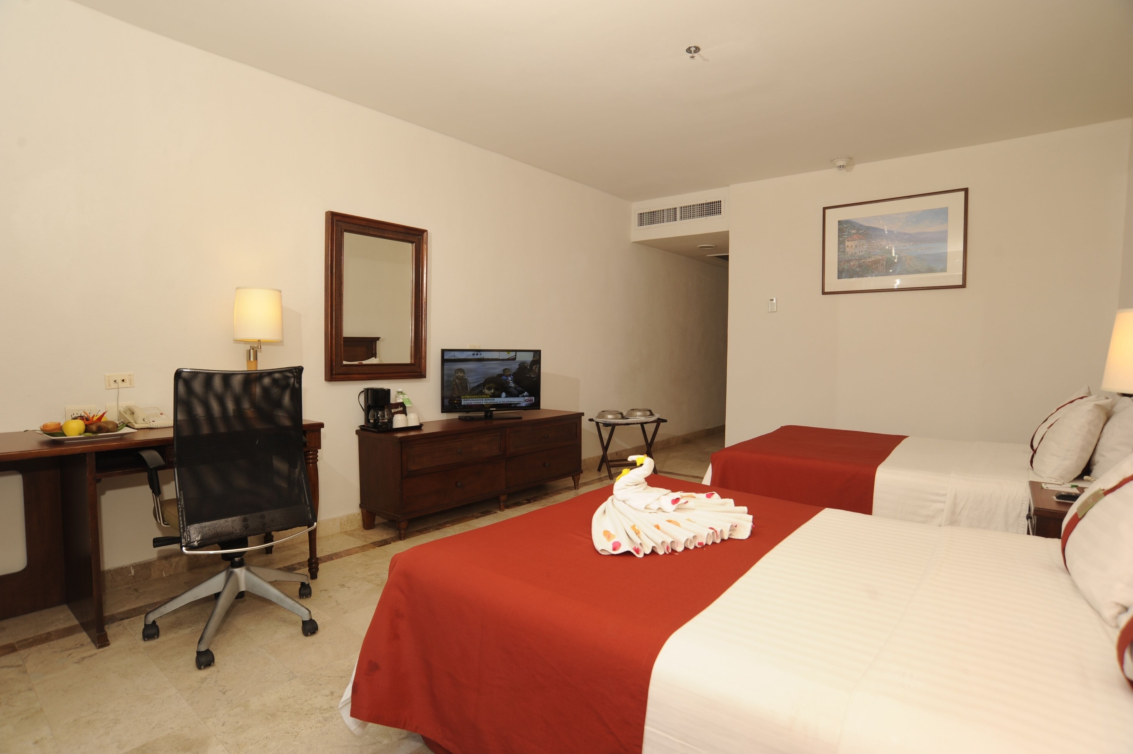 superior room, 2 double beds | desk, iron/ironing board, free cots/infant beds, free wifi