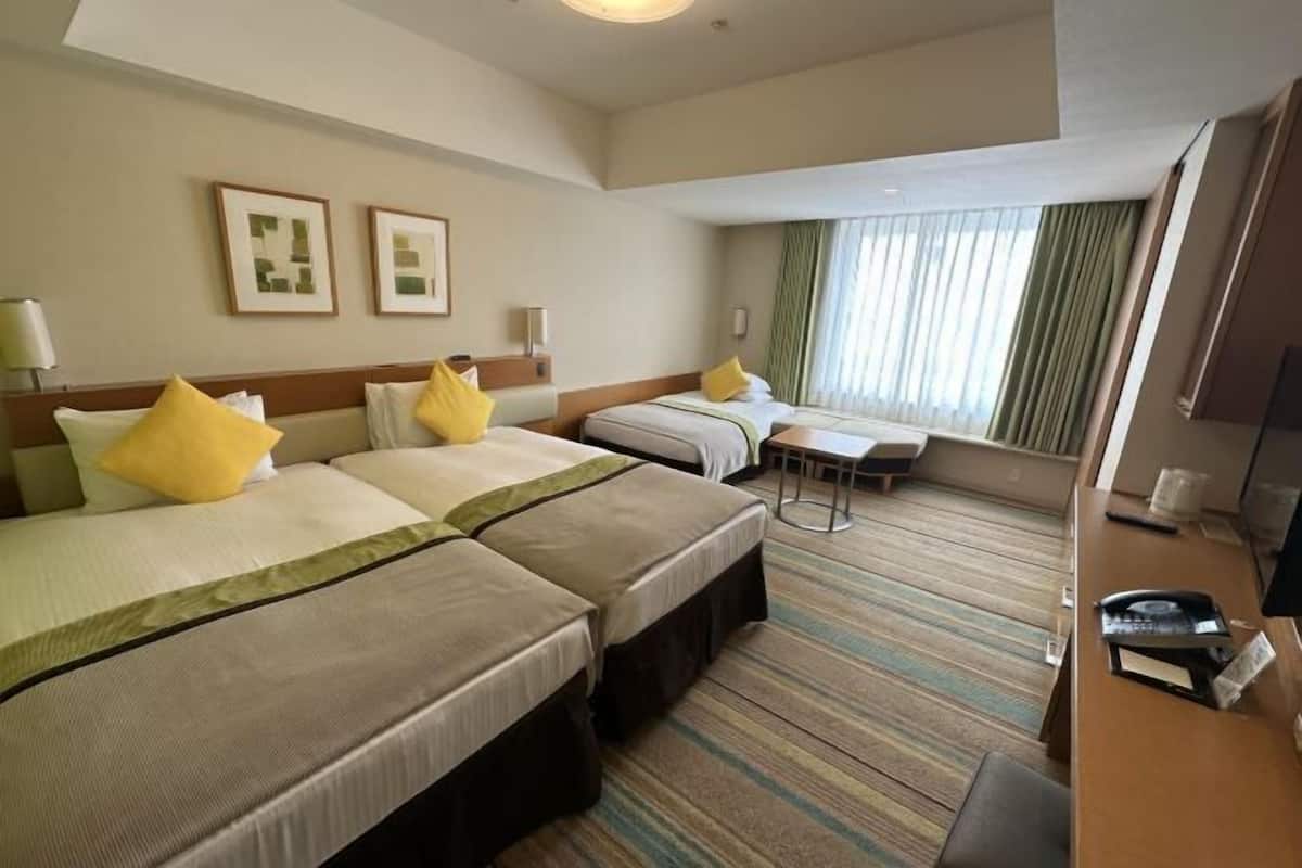 Hypo-allergenic bedding, in-room safe, desk, blackout curtains