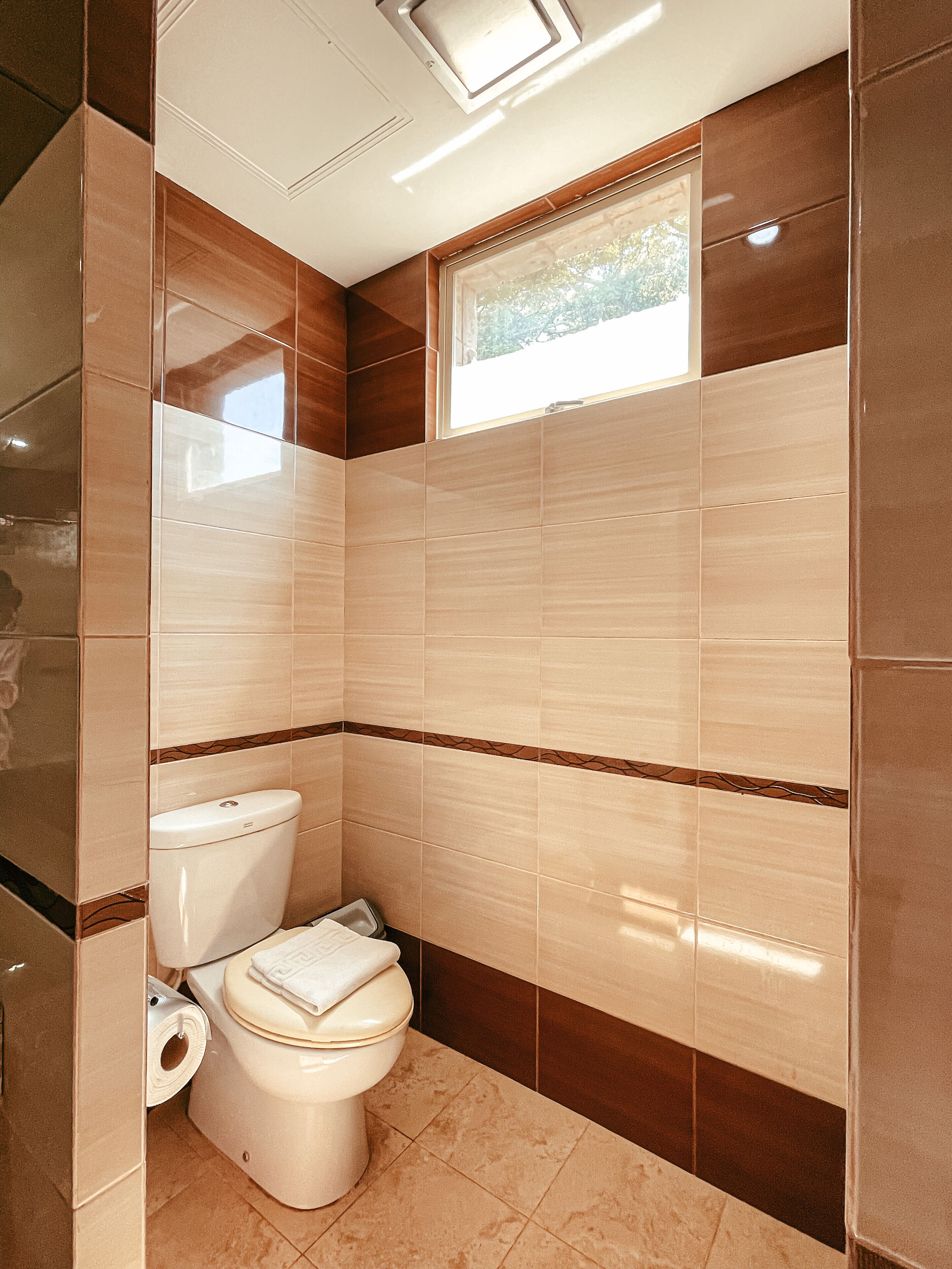 shower, free toiletries, hair dryer, bidet