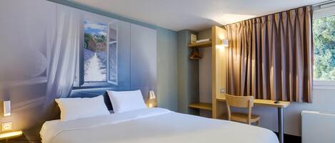 Bureau, chambres insonorisées, Wi-Fi gratuit, draps fournis